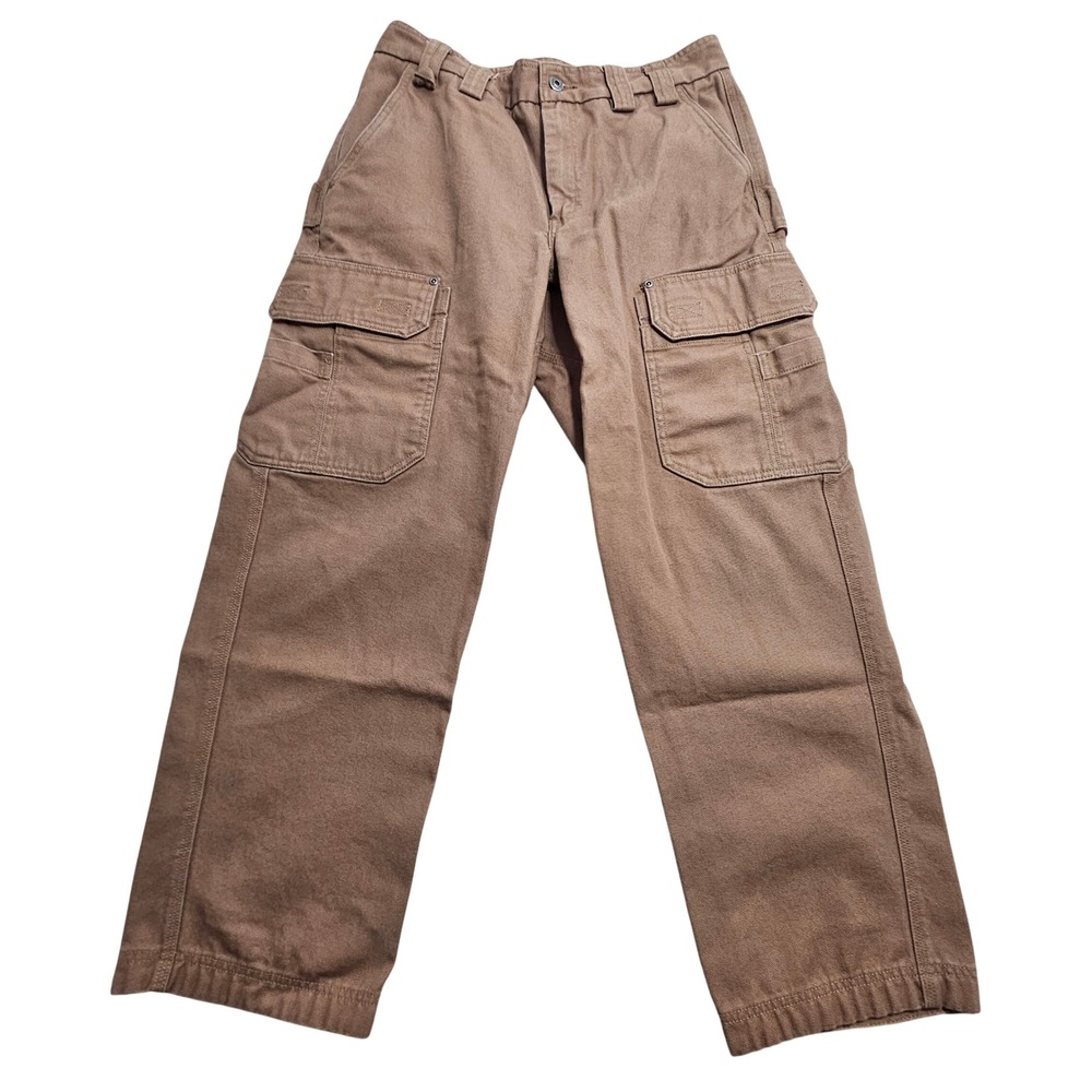 Duluth Trading Co Cargo Pants fit 33x29 Brown Fire Hose Cotton Workwear Utility